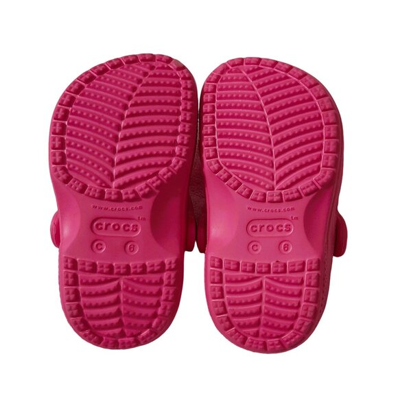 Toddler Girl's Pink Crocs Classic Clogs- Size c6 - Picture 9 of 9